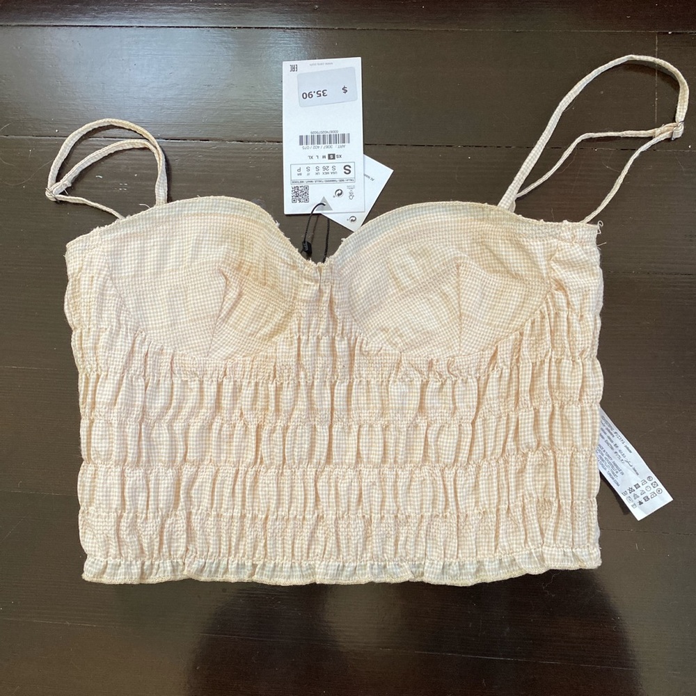 Zara Bustier Crop Top Size Small